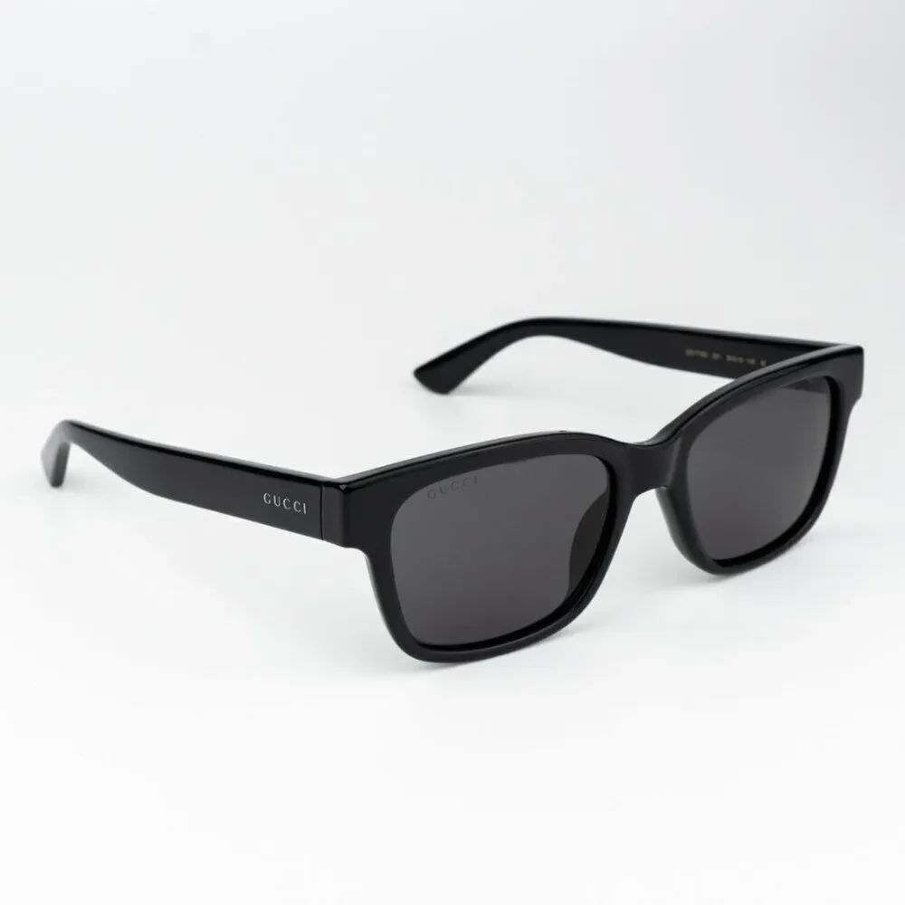 NEW Gucci GG1716S 001 Black Grey Square Unisex Sunglasses